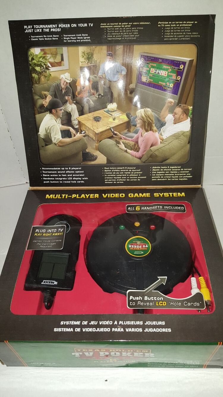 Texas Holdem TV Poker 6 Player Edition Video Game System Maxx Games Vtg. 2004
